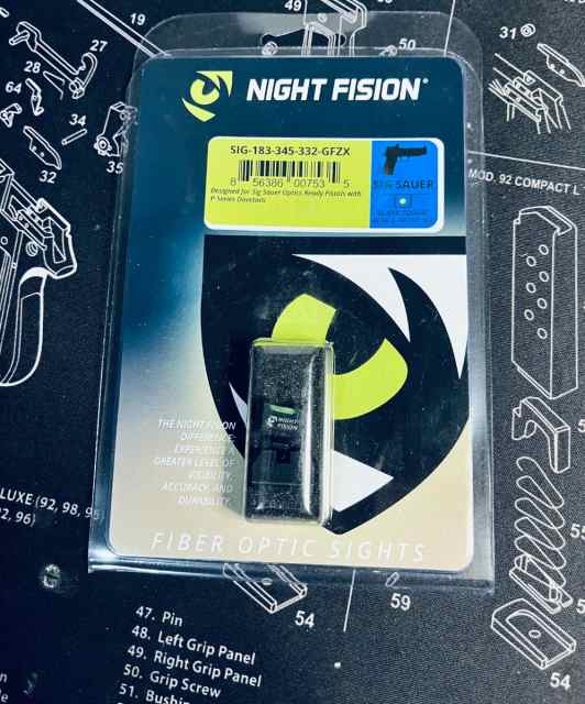 Night Fision Sig P365 Fiber Optic Sights