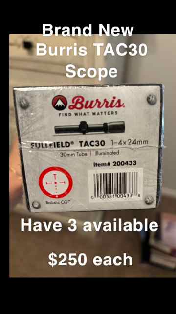 Burris Fullfield Tac30 Rifle Scope