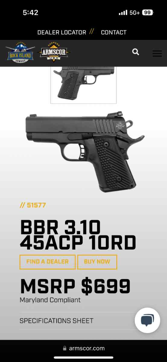 B&amp;T Firearms 450008G GHM FT/FS NIB