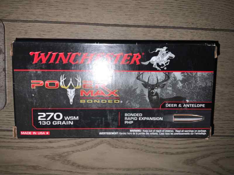  .270 WSM  Winchester  130 Grain , 6 boxes 