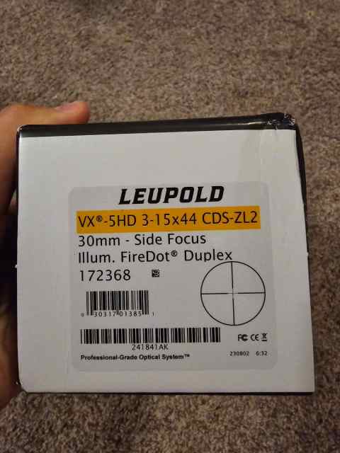 Leupold VX-5HD 3-15x44mm Rifle Scope, 30mm Firedot