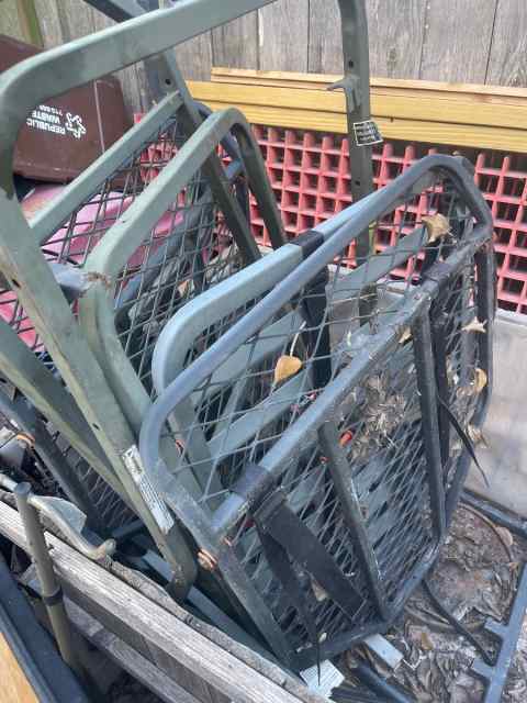 Hang on deer stands and feeder. 125.00