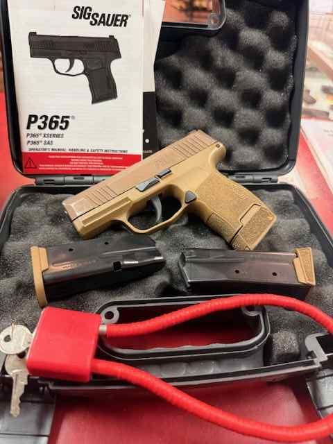 SIG SAUER P365 NRA 9MM PISTOL - COYOTE