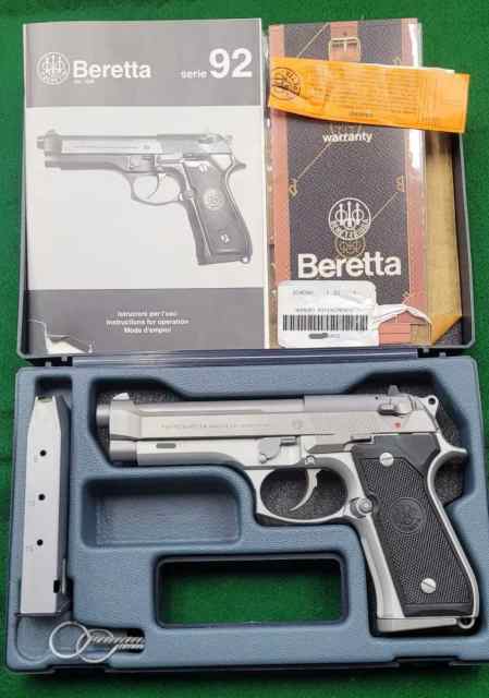 Italian-Made Beretta 92FS &quot;INOX&quot; 9mm Stainless &quot;