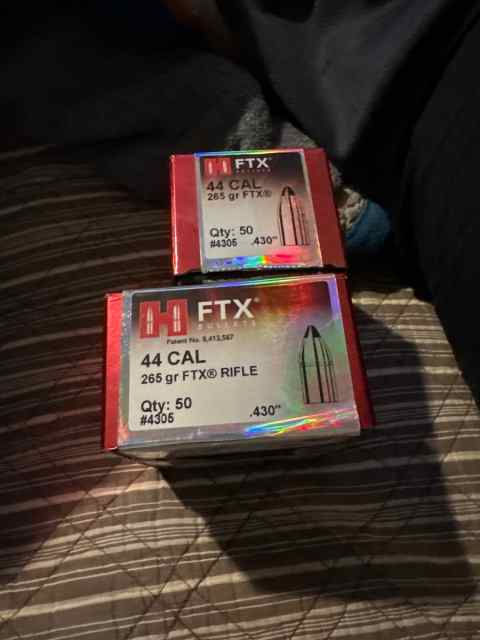44cal 265 gr Hornady