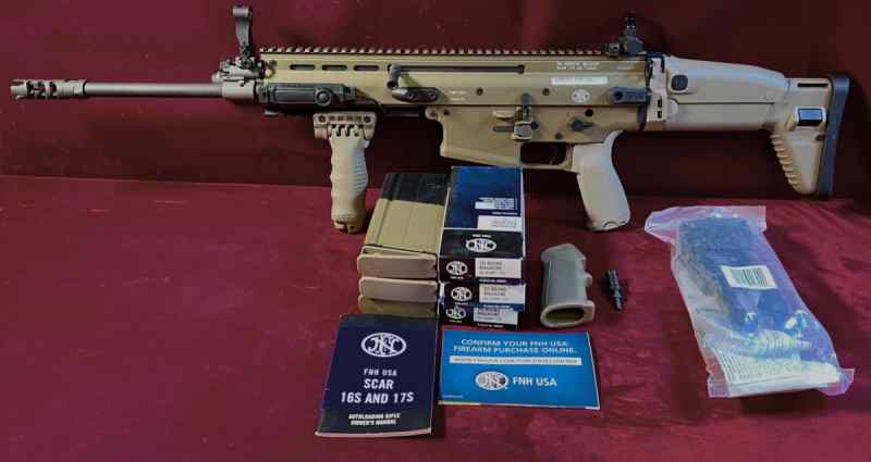 MINT NEW UNFIRED, BELGIAN MADE FN SCAR 17S 7,62 RI