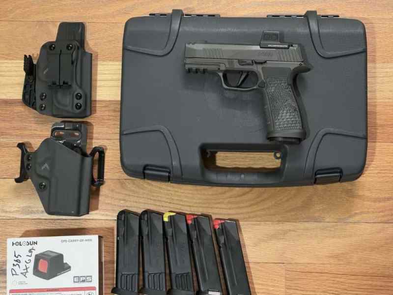 Sig P365 AXG Legion w/Holosun, 2 holsters &amp; 6 mags