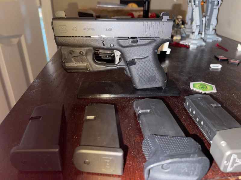 Glock 43 with night sights/agency arms triger