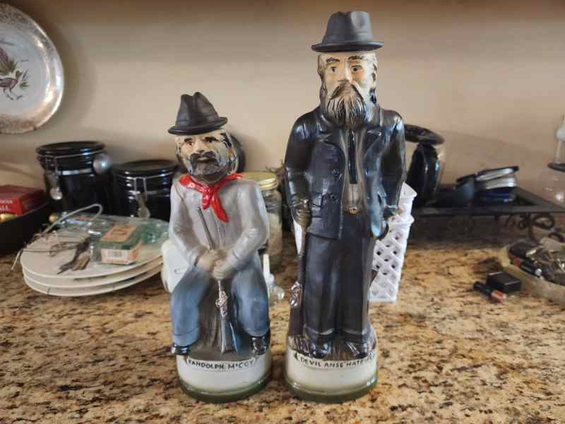 1973 Hatfield and McCoy Jim Beam Decantuers